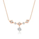 Elegant Diamond Cluster Necklace