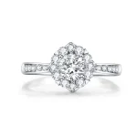Elegant Floral Halo Ring