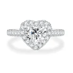 Heart Shaped Diamond Halo Ring
