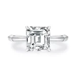 Elegant Asscher Solitaire Ring