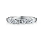 Elegant Five Diamond Band Ring