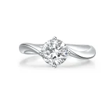 Elegant Twist Solitaire Ring