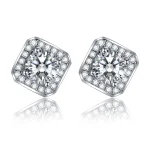 Dazzling Diamond Halo Earring