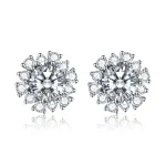 Radiant Floral Diamond Earring