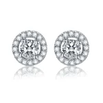 Elegant Diamond Halo Earring