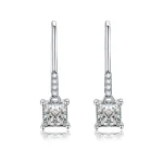 Princess Cut Diamond Drop Earrings