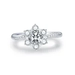 Elegant Floral Halo Ring