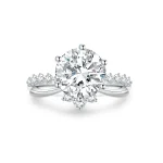 Elegant Solitaire Pavé Ring