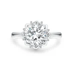 Dazzling Floral Halo Ring